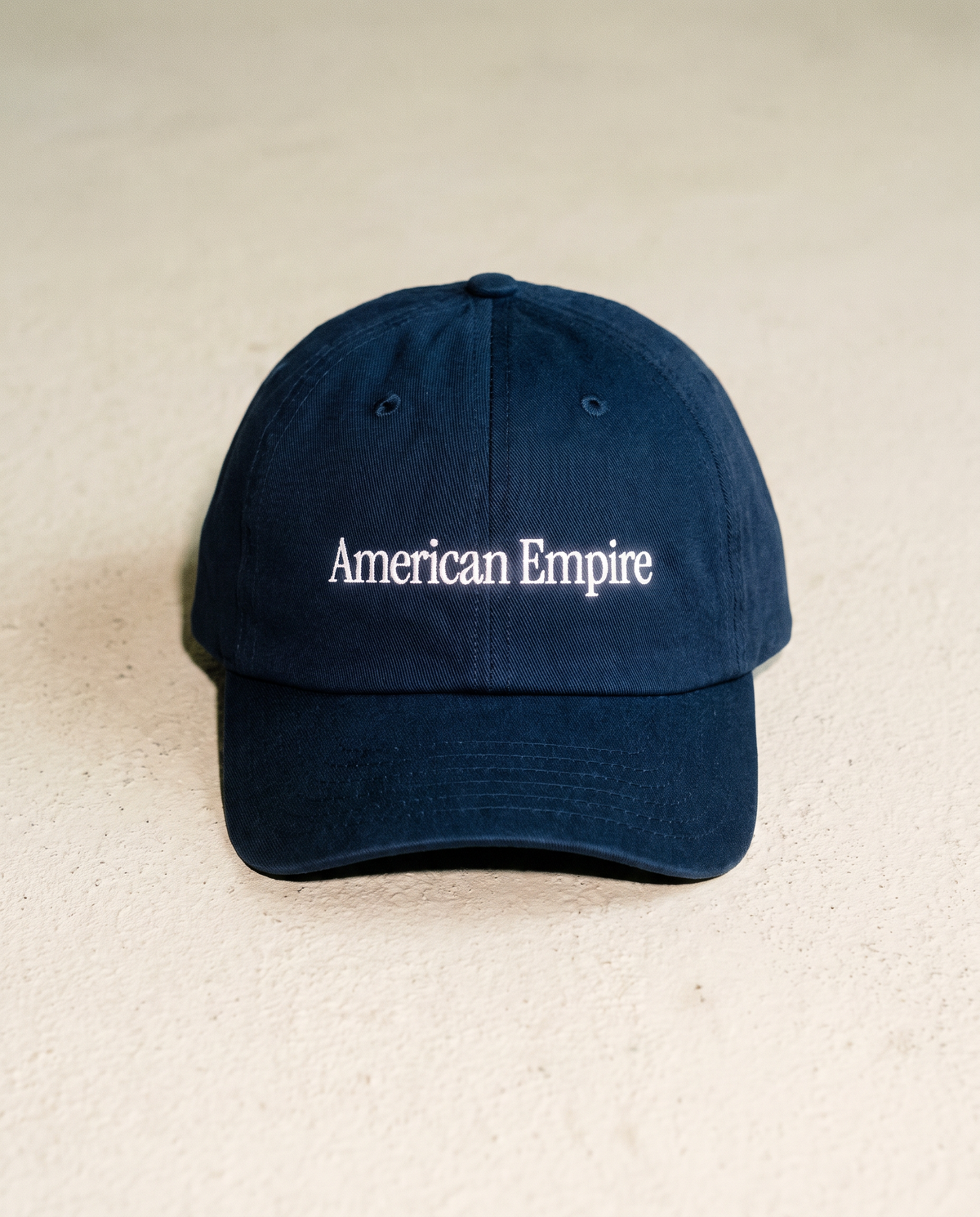 Navy American Empire hat, full front view